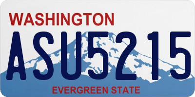 WA license plate ASU5215