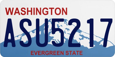 WA license plate ASU5217