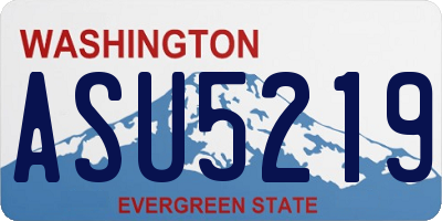 WA license plate ASU5219