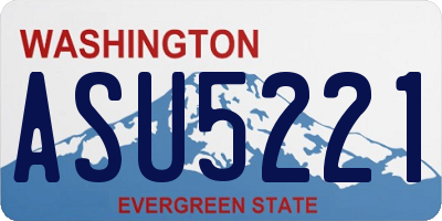 WA license plate ASU5221