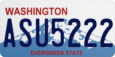 WA license plate ASU5222