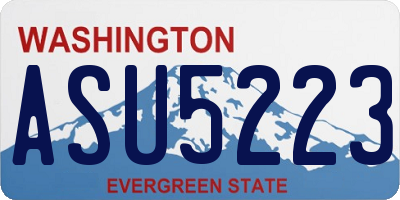 WA license plate ASU5223