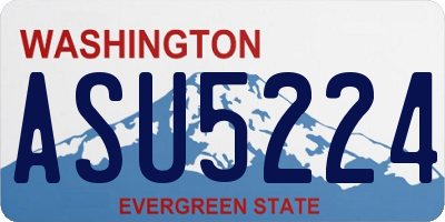 WA license plate ASU5224