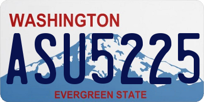 WA license plate ASU5225