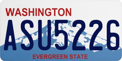 WA license plate ASU5226