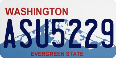 WA license plate ASU5229