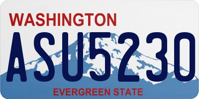 WA license plate ASU5230