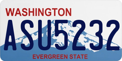 WA license plate ASU5232