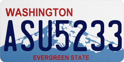 WA license plate ASU5233