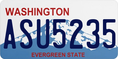 WA license plate ASU5235