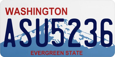 WA license plate ASU5236