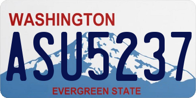 WA license plate ASU5237