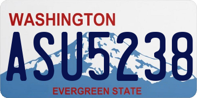 WA license plate ASU5238