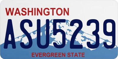 WA license plate ASU5239