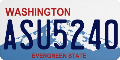 WA license plate ASU5240