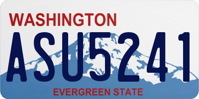 WA license plate ASU5241