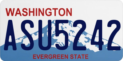 WA license plate ASU5242