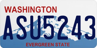 WA license plate ASU5243