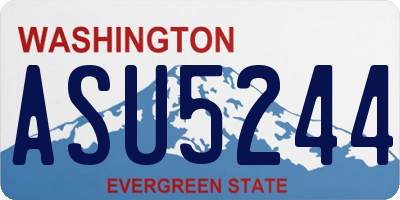 WA license plate ASU5244