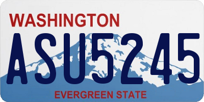 WA license plate ASU5245