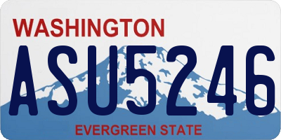 WA license plate ASU5246