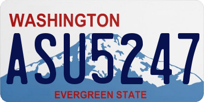 WA license plate ASU5247