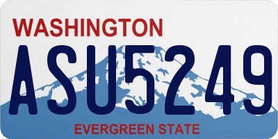 WA license plate ASU5249