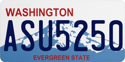 WA license plate ASU5250