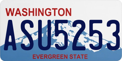 WA license plate ASU5253