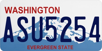 WA license plate ASU5254