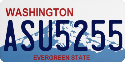 WA license plate ASU5255