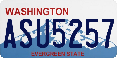 WA license plate ASU5257