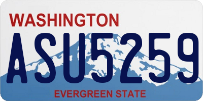 WA license plate ASU5259