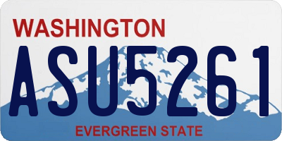 WA license plate ASU5261