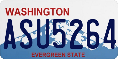 WA license plate ASU5264
