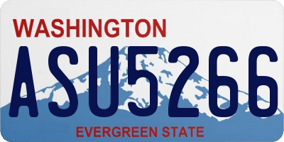 WA license plate ASU5266