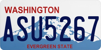 WA license plate ASU5267