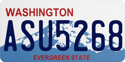 WA license plate ASU5268
