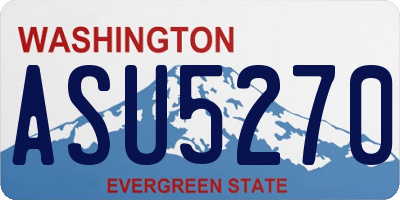 WA license plate ASU5270
