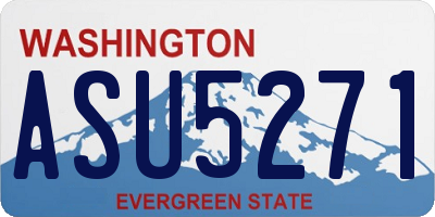 WA license plate ASU5271