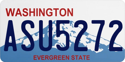 WA license plate ASU5272