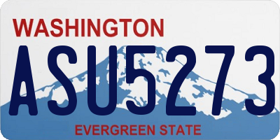 WA license plate ASU5273