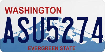 WA license plate ASU5274