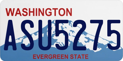 WA license plate ASU5275