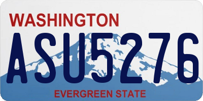 WA license plate ASU5276
