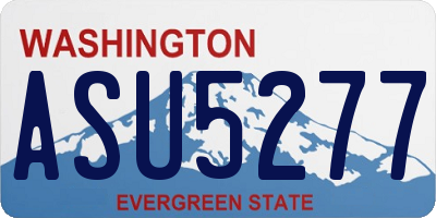 WA license plate ASU5277