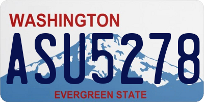 WA license plate ASU5278