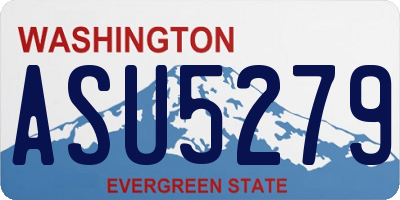 WA license plate ASU5279