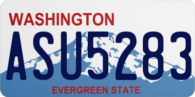 WA license plate ASU5283