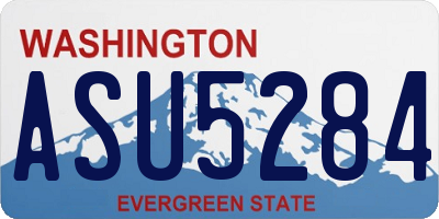WA license plate ASU5284